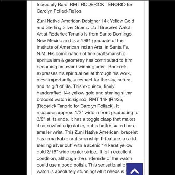 925 & 14kt gold Roderick tenorio ladies watch - Picture 10 of 10